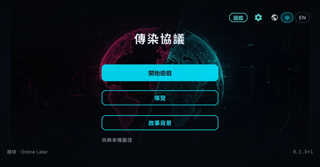 遊戲畫面：主選單